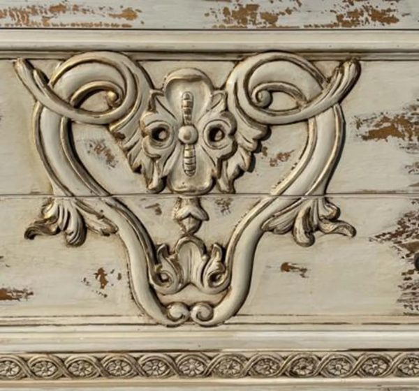 Country French Mahogany Bookcase Hutch - Image 5