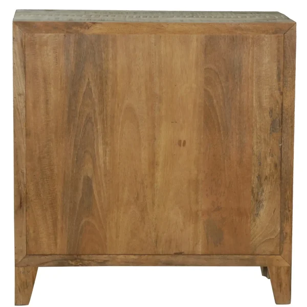 Coastal Boho Sunburst Carved 2-Door Cabinet - Image 5