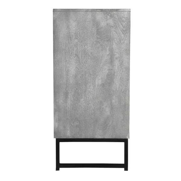 Coastal Gray Chevron Mango Wood Sideboard - Image 5