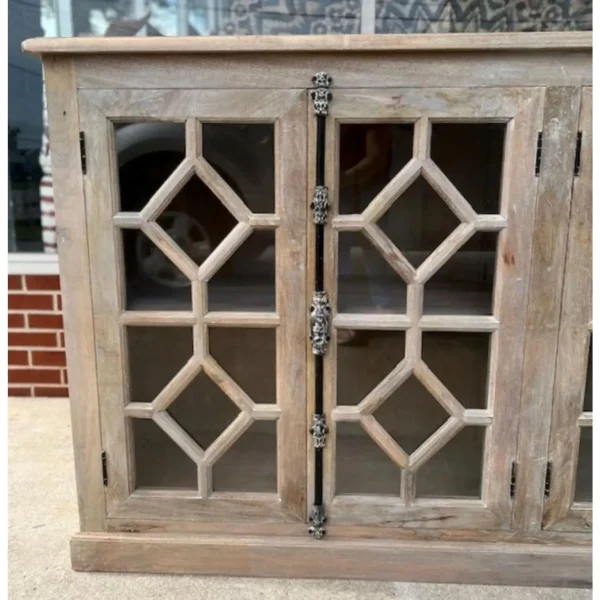 Coastal Driftwood Glass Door Credenza - Image 5