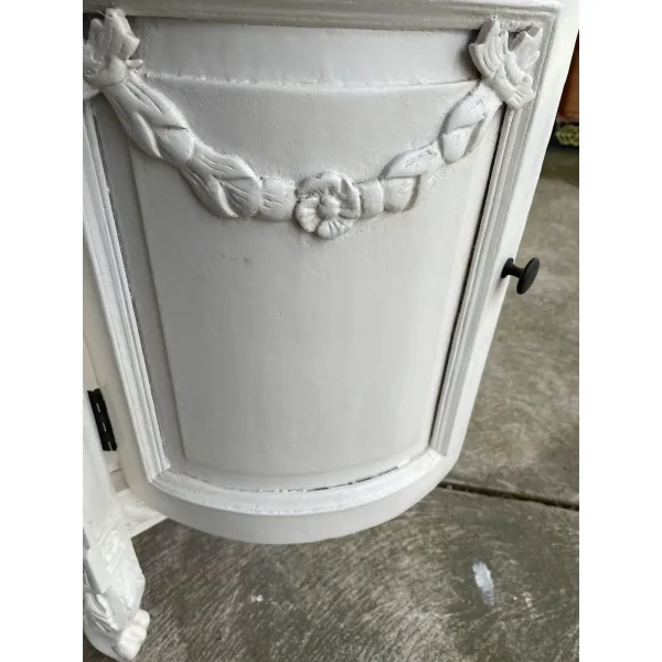 Shabby Chic Baroque White Wood Vanity Desk – Mirror Included - Image 5