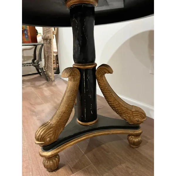 Antique Regency Mache Pedestal Table - Image 5
