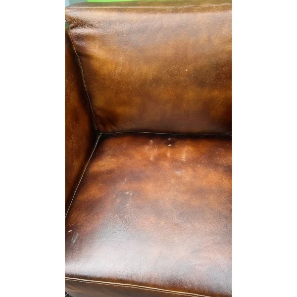 1970s Faux Leather Quilted Club Chairs- Set of 2 - Image 5