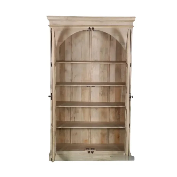 Modern Coastal Arch Glass Bookcase - Image 5