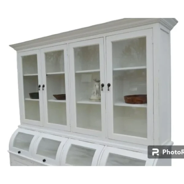 Farmhouse Distressed White Kitchen Pantry - Image 5