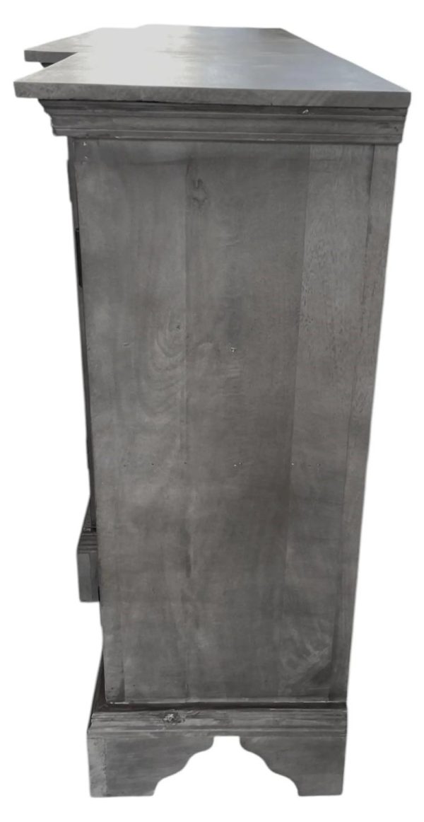 Coastal Gray Mirror Door Credenza - Image 5
