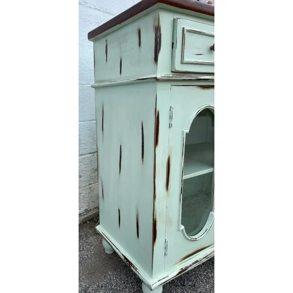 Coastal Boho Glass Door Credenza - Image 5