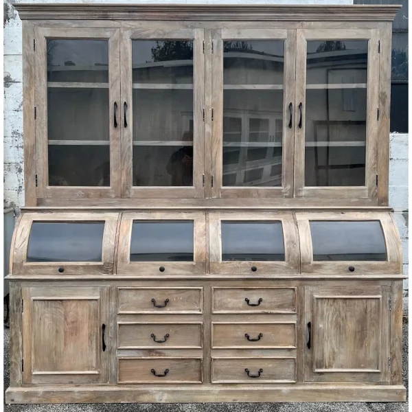 Driftwood Coastal Kitchen Pantry Hutch - Image 6