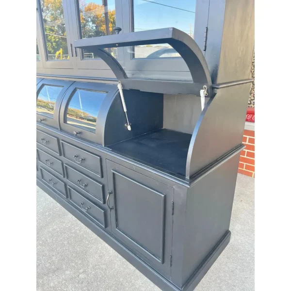 Farmhouse Black Hutch Cabinet - Image 6