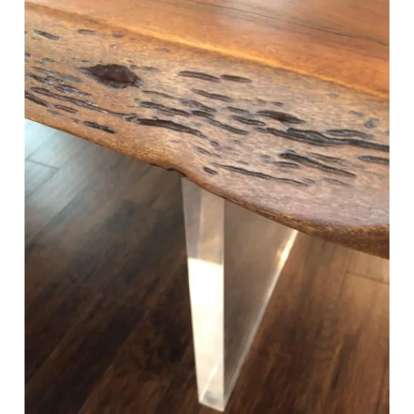 Coastal Solid Wood Round Retail Display Pedestal Dining Table Driftwood Finish Seats 6 - Image 6