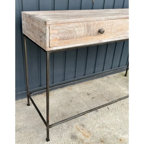 Coastal Whitewashed Console Table - Image 7