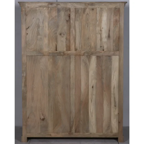 Coastal Tall Glass Door Wine Rack Cabinet - Image 6