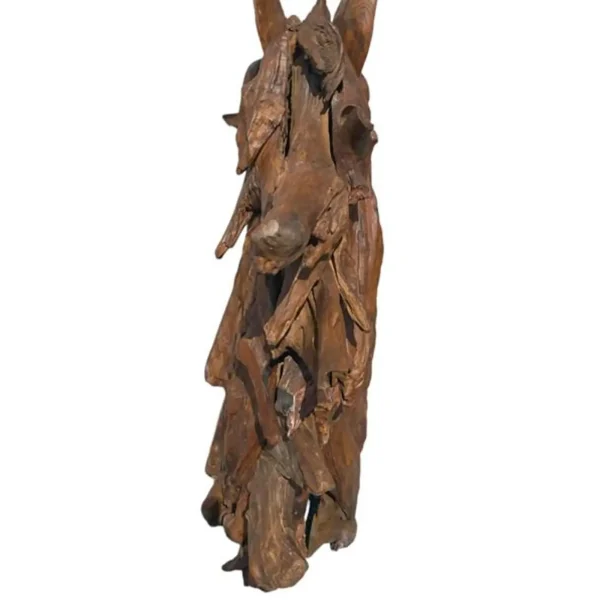 3' Driftwood Horse Head Statue – Handcrafted Yard Decor - Image 6