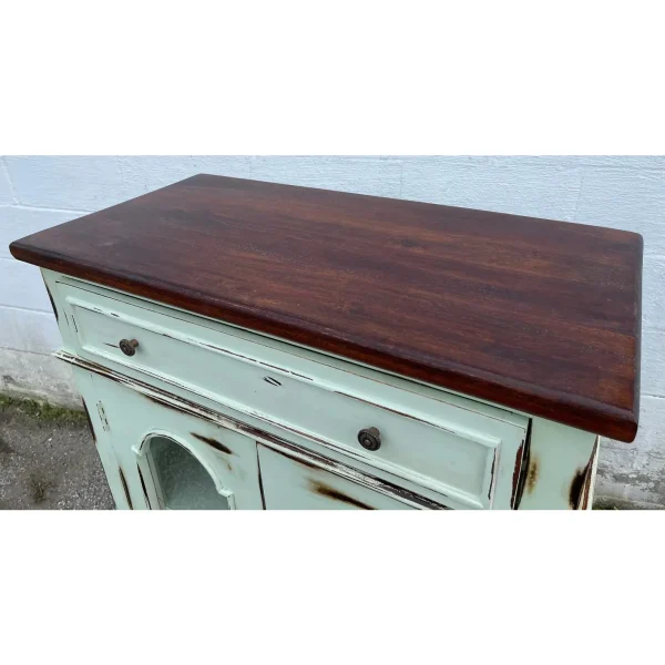 Coastal Boho Glass Door Credenza - Image 6