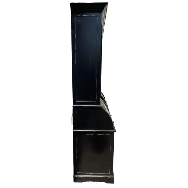 Distressed Black Farmhouse Hutch - Image 6