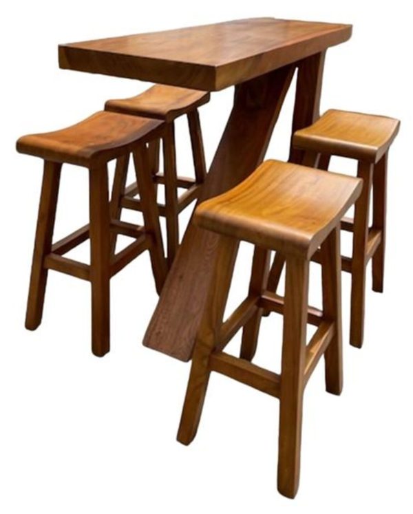 Outdoor Teak Bar Counter Set - Image 6