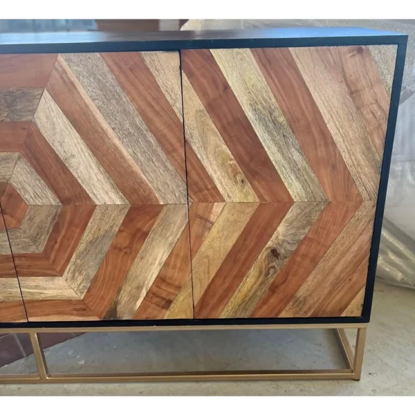 Mid-Century Modern Style Wood Inlay Sideboard - Image 6