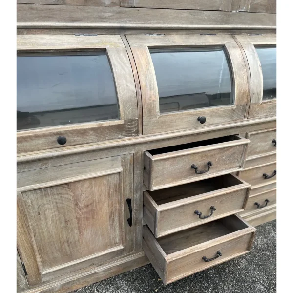 Driftwood Coastal Kitchen Pantry Hutch - Image 7