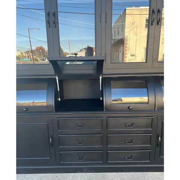 Farmhouse Black Hutch Cabinet - Image 7