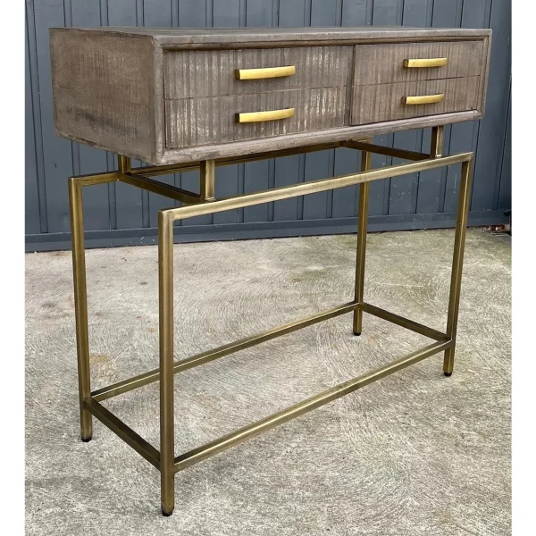 Mid-Century Modern Style Reclaimed Wood Console - Image 7