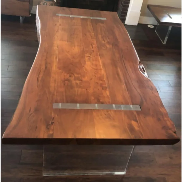 Coastal Solid Wood Round Retail Display Pedestal Dining Table Driftwood Finish Seats 6 - Image 7