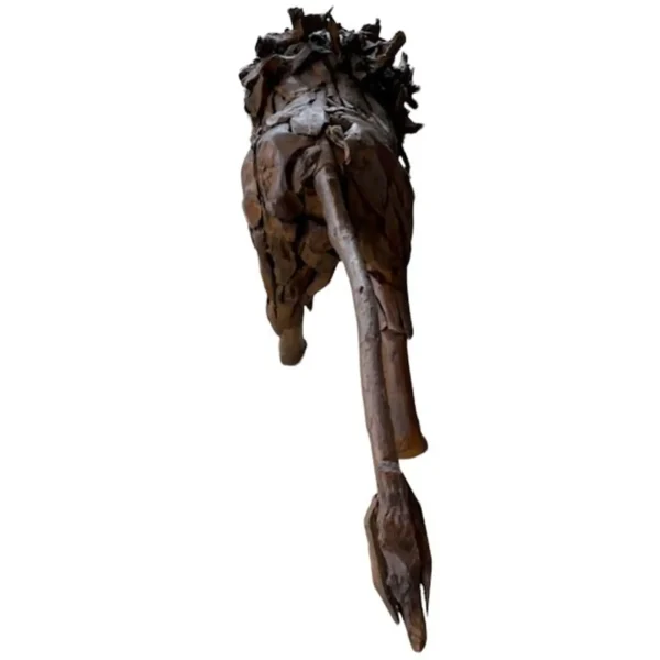 9' Life-Size Teak Walking Lion Statue – Safari Yard Decor - Image 7