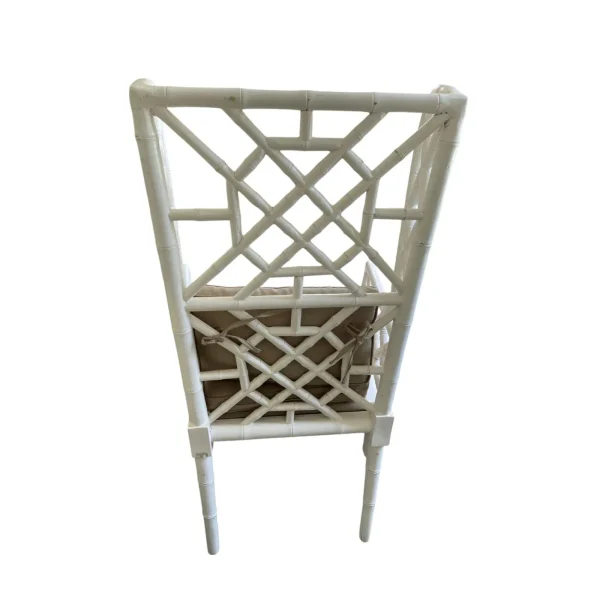 Pair of Coastal Boho Mahogany Pagoda Wingback Armchairs - Image 7