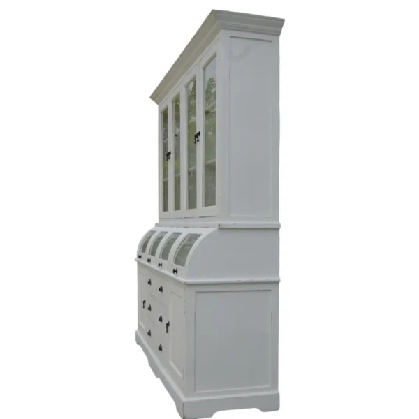Farmhouse Distressed White Kitchen Pantry - Image 7