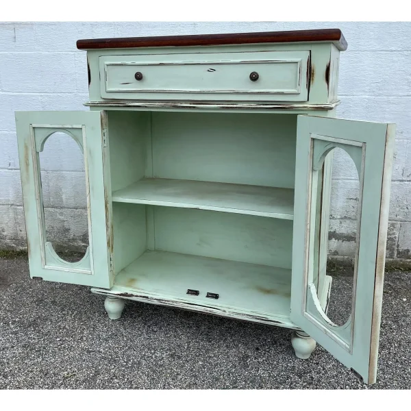 Coastal Boho Glass Door Credenza - Image 7