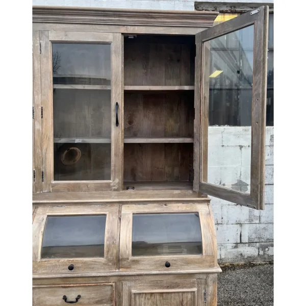 Driftwood Coastal Kitchen Pantry Hutch - Image 8