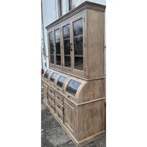 Driftwood Coastal Kitchen Pantry Hutch - Image 9