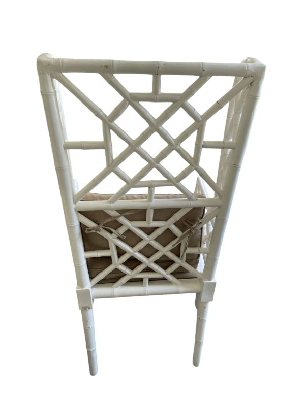 Pair of Coastal Boho Mahogany Pagoda Wingback Armchairs - Image 7