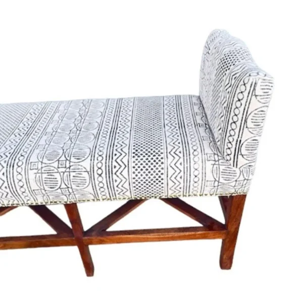 Aztec Upholstered Dining Bench With Cushion - Image 2