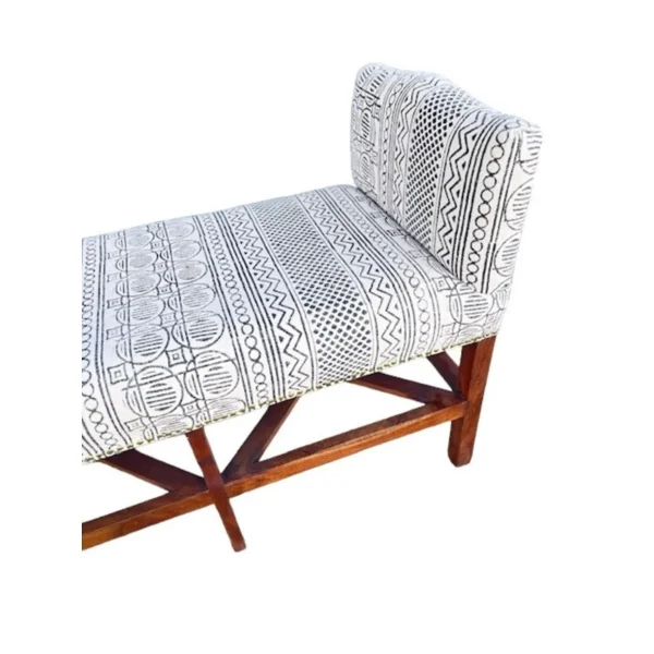 Aztec Upholstered Dining Bench With Cushion - Image 3