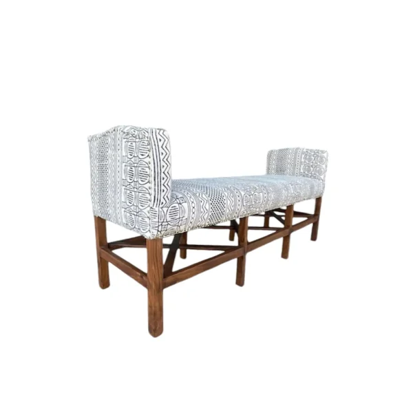 Aztec Upholstered Dining Bench With Cushion - Image 5