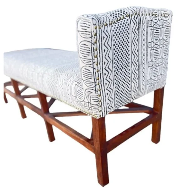 Aztec Upholstered Dining Bench With Cushion - Image 7