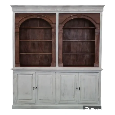 Classic Roman Door Double Arch Bookcase