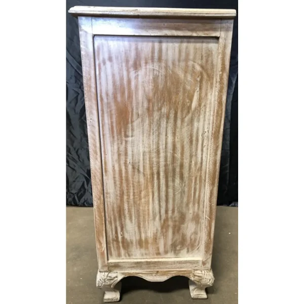 Coastal Boho 3-Drawer Carved Nightstand - Image 7