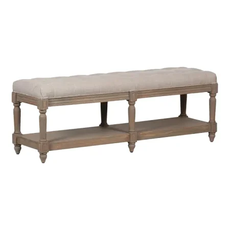 Coastal Dining Table Bench With Shelf