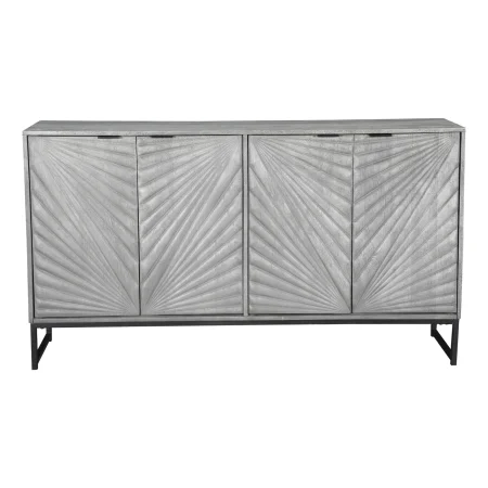 Coastal Gray Chevron Mango Wood Sideboard