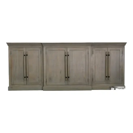 Coastal Style 6-Door Driftwood Entryway Credenza