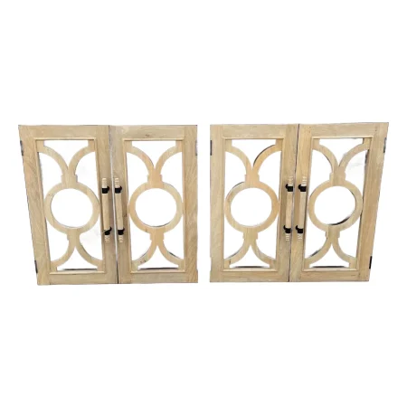 Contemporary White & Natural Wood Glass Door Buffet