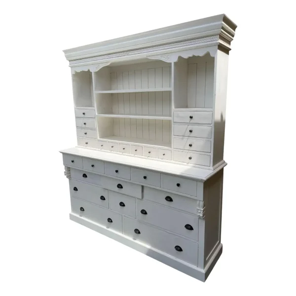 French Country White Mahogany Kitchen Pantry
