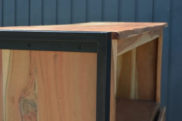 Acacia Wood Open Shelf Bookcase - Image 8