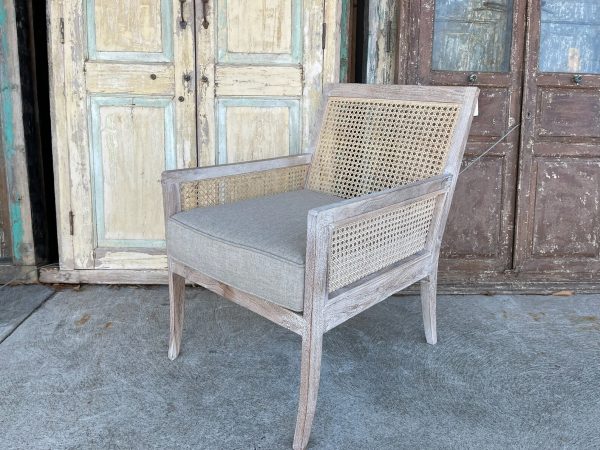 Pair of Coastal Boho Wicker Rattan Armchairs - Image 2