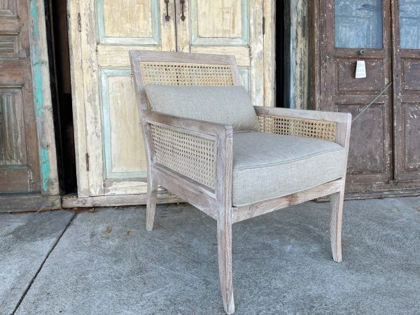 Pair of Coastal Boho Wicker Rattan Armchairs - Image 4