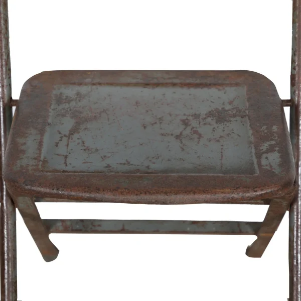 Set of 4 Rustic Folding Metal Dining Chair - Image 7