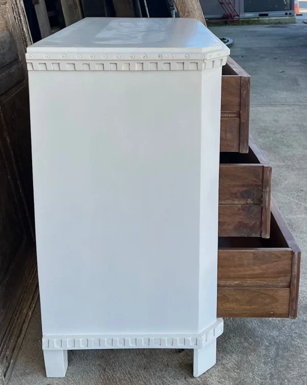Coastal White Marquise Diamond 3-Drawer Chest - Image 7