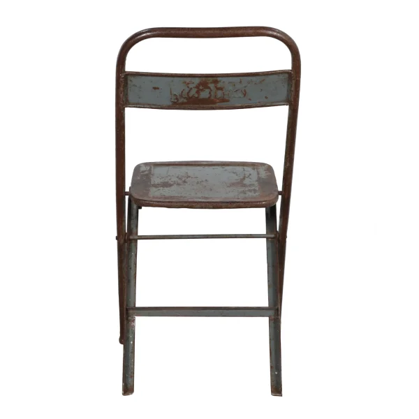Set of 4 Rustic Folding Metal Dining Chair - Image 8