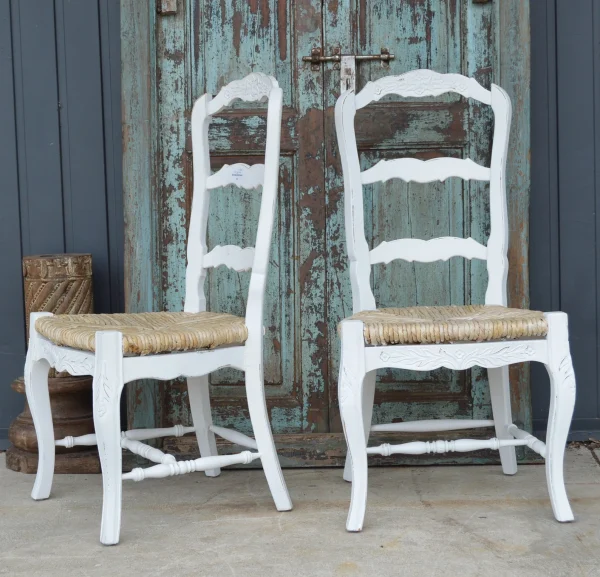 Set of 4 White French Accent Side Chair - Image 2